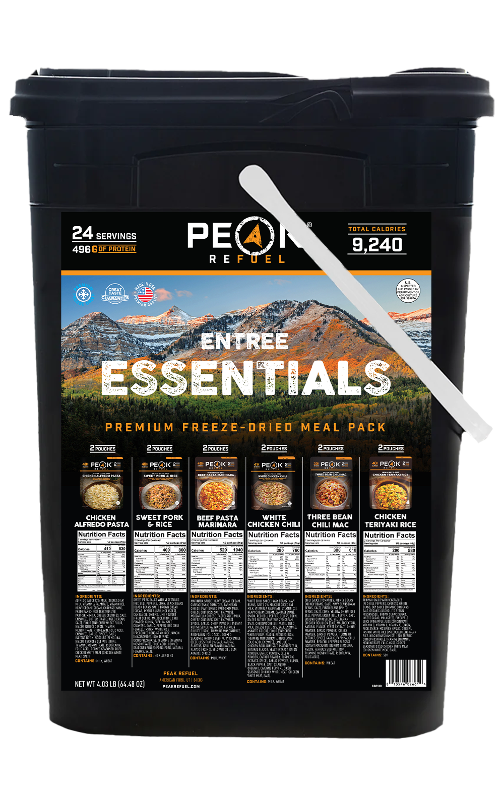Entree Essentials | 12 Meal Pack | Peak Refuel