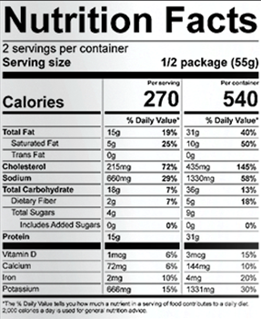 Breakfast Skillet Nutrition Facts