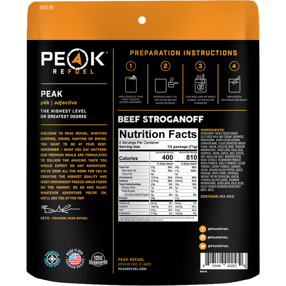 Beef Stroganoff – Peak Refuel