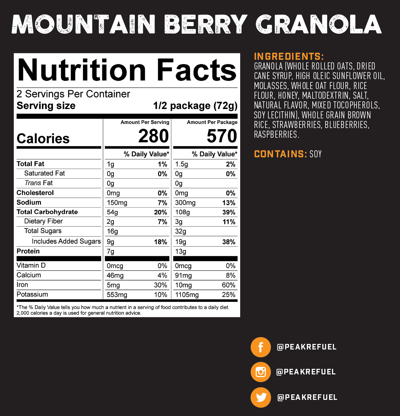 A nutrition label with text and images, including a camera logo and nutrition facts label, complementing the undefined product.